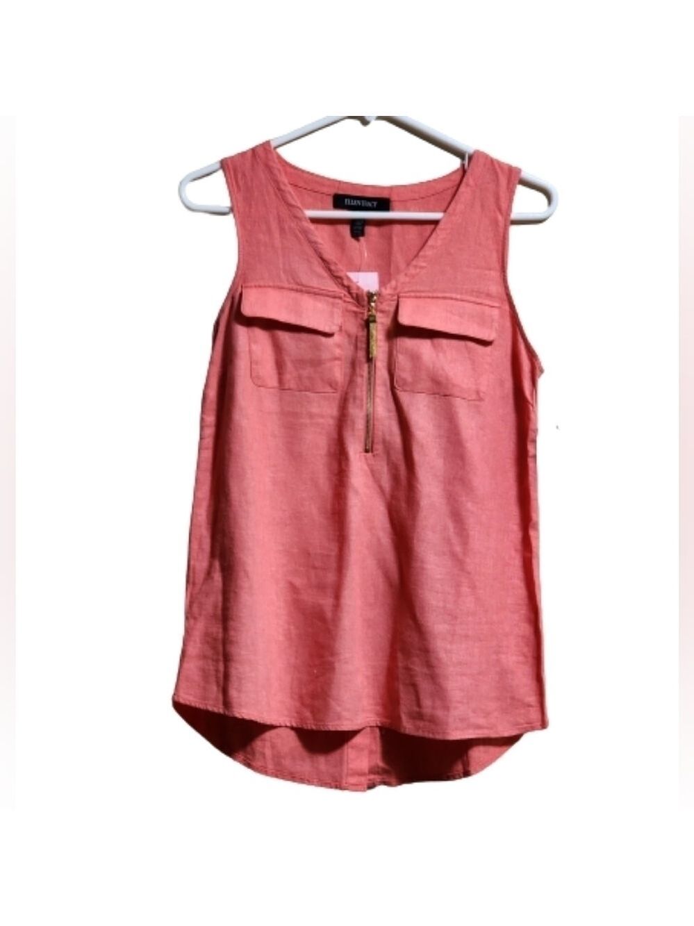 Ellen Tracy sleeveless top color coral size xs